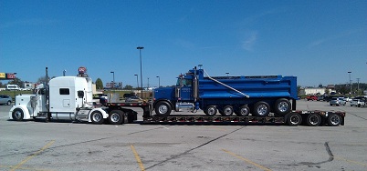 Truck loaded for professional transport