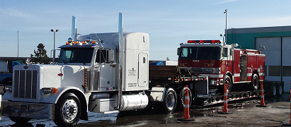 fire truck   just washed 2 truck transport photo