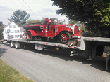 flatbed a firetruck truck transport photo