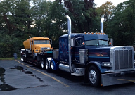 tanker truck on truck truck transport photo