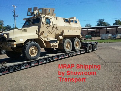 MRAP shipping and transport by Showroom Transport